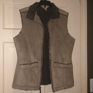 Suede Sherpa Lined Vest